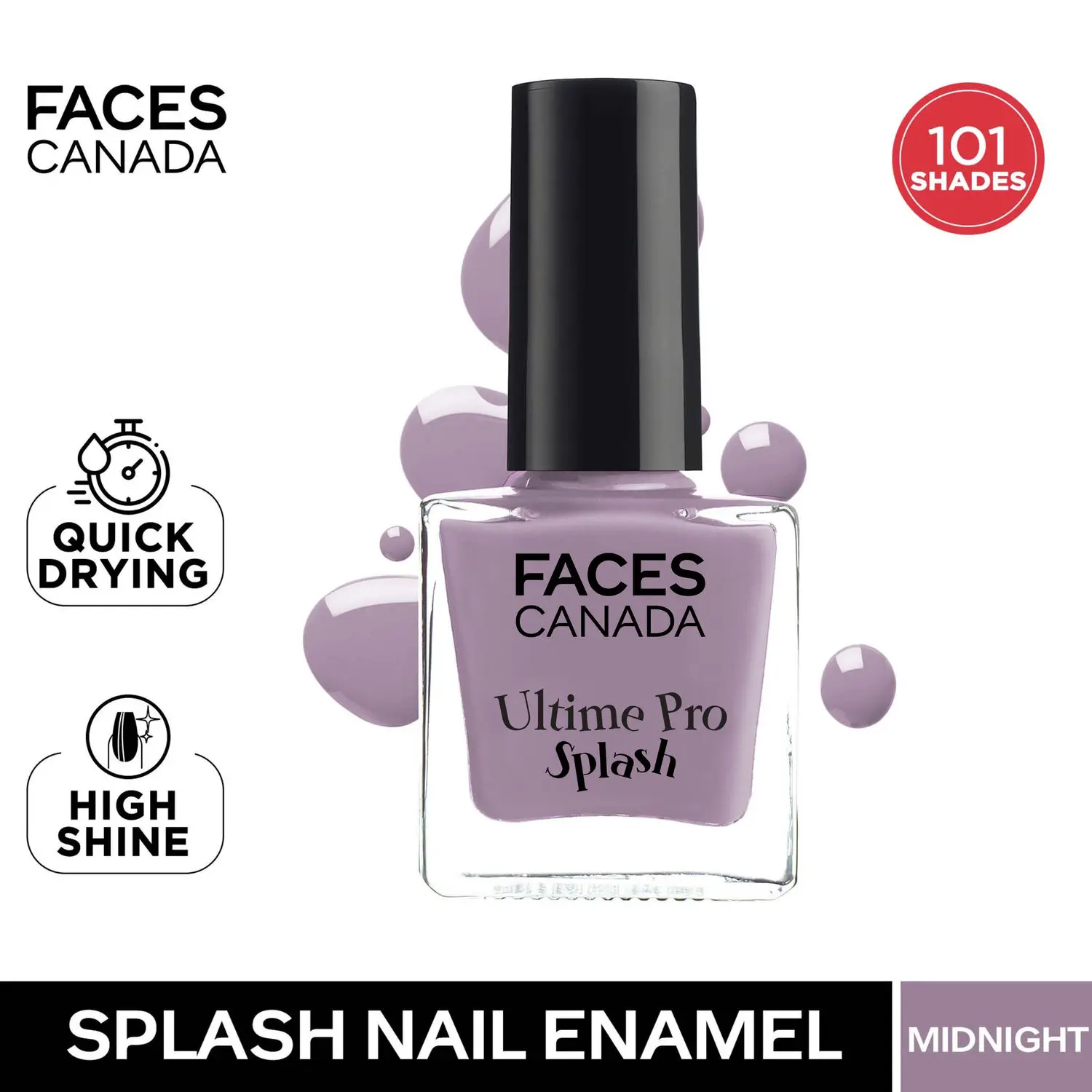 Faces Canada Ultime Pro Splash Nail Enamel Midnight 140