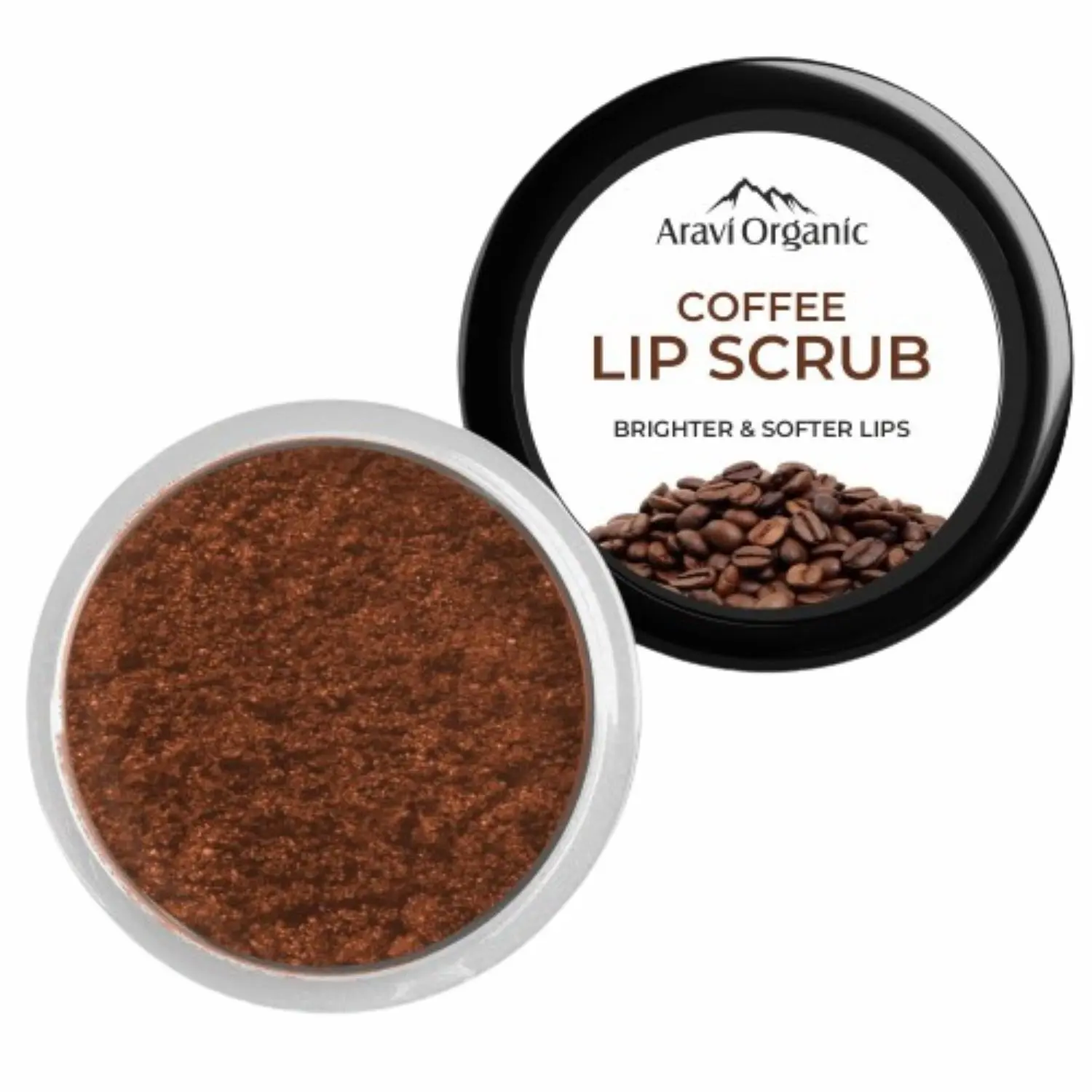 Aravi Organic Coffee Lip Scrub (15g) | with Coffee extracts | for Pigmented Lips, Chapped Lips & Dry Lips | to Nourish, Moisturise & Plump your Lips