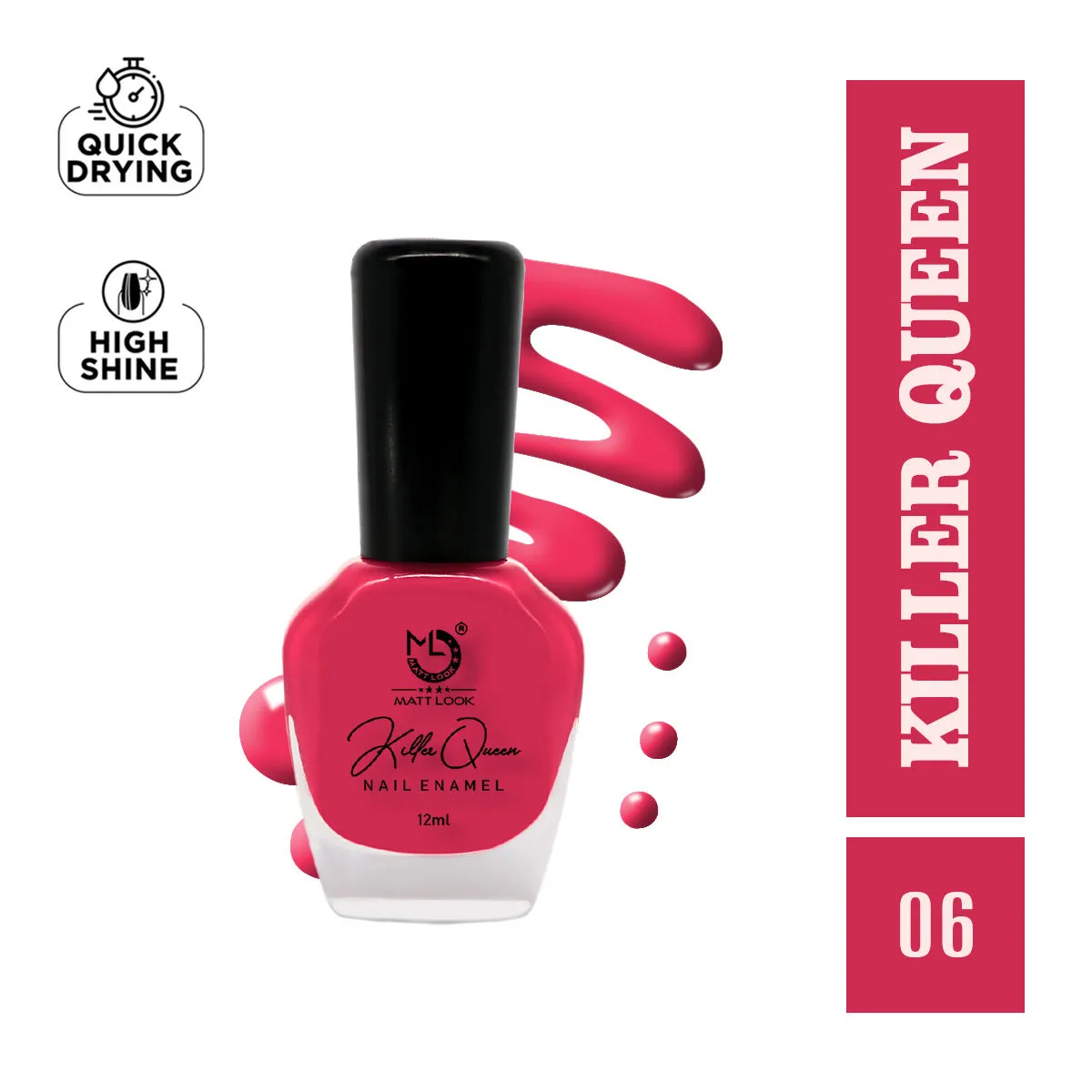 Matt look Killer Queen Nail Enamel - Shade-6