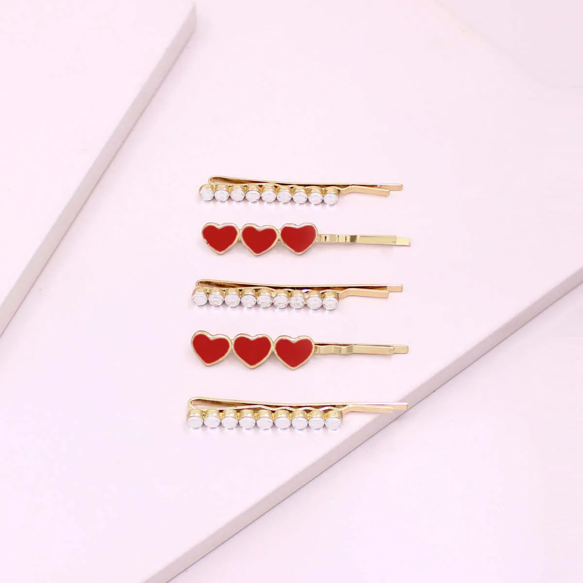 Runway Ritual "trio" Heart Hair Clip Set