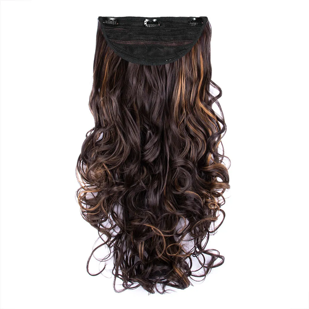 Streak Street Clip-In 24 Semi-Wavy Mix Brown Hair Extensions