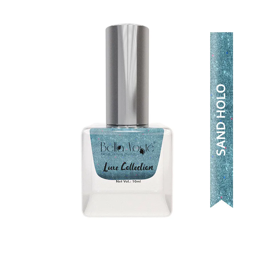 Bella Voste Sand Holographic Nail Paint - Aqua Blue 402