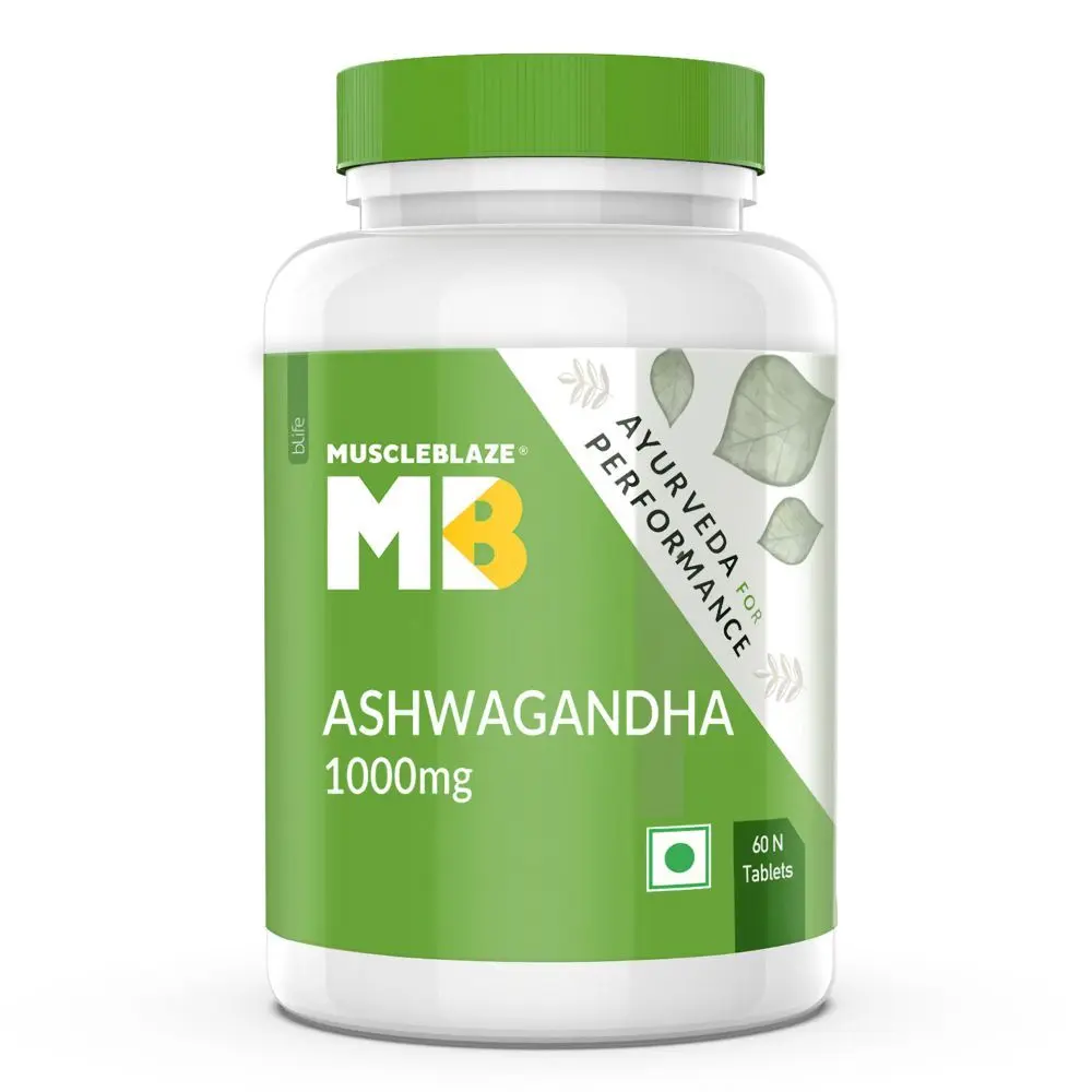 MuscleBlaze Ashwagandha 1000mg, 60 Tablets