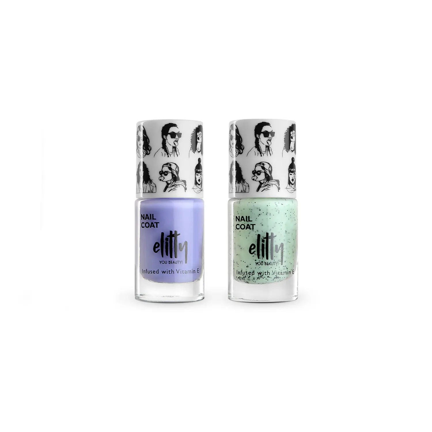 Elitty Nail Polish Combo -Dripping (Mint Cookie, Purple)