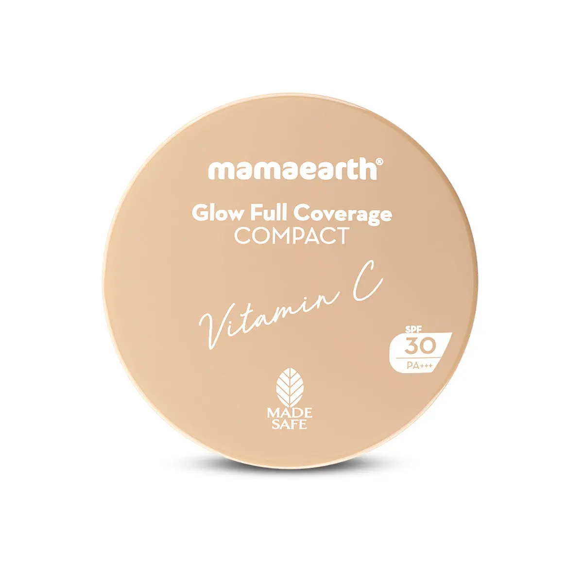 Mamaearth Glow Full Coverage Compact SPF 30 with Vitamin C & Turmeric - 03 Creme Glow - 9 g