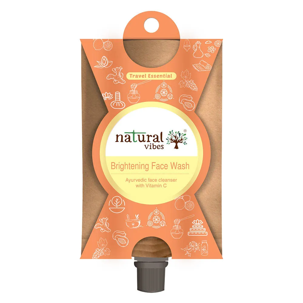 Natural Vibes Travel Essential Ayurvedic Vitamin C Brightening Face Wash