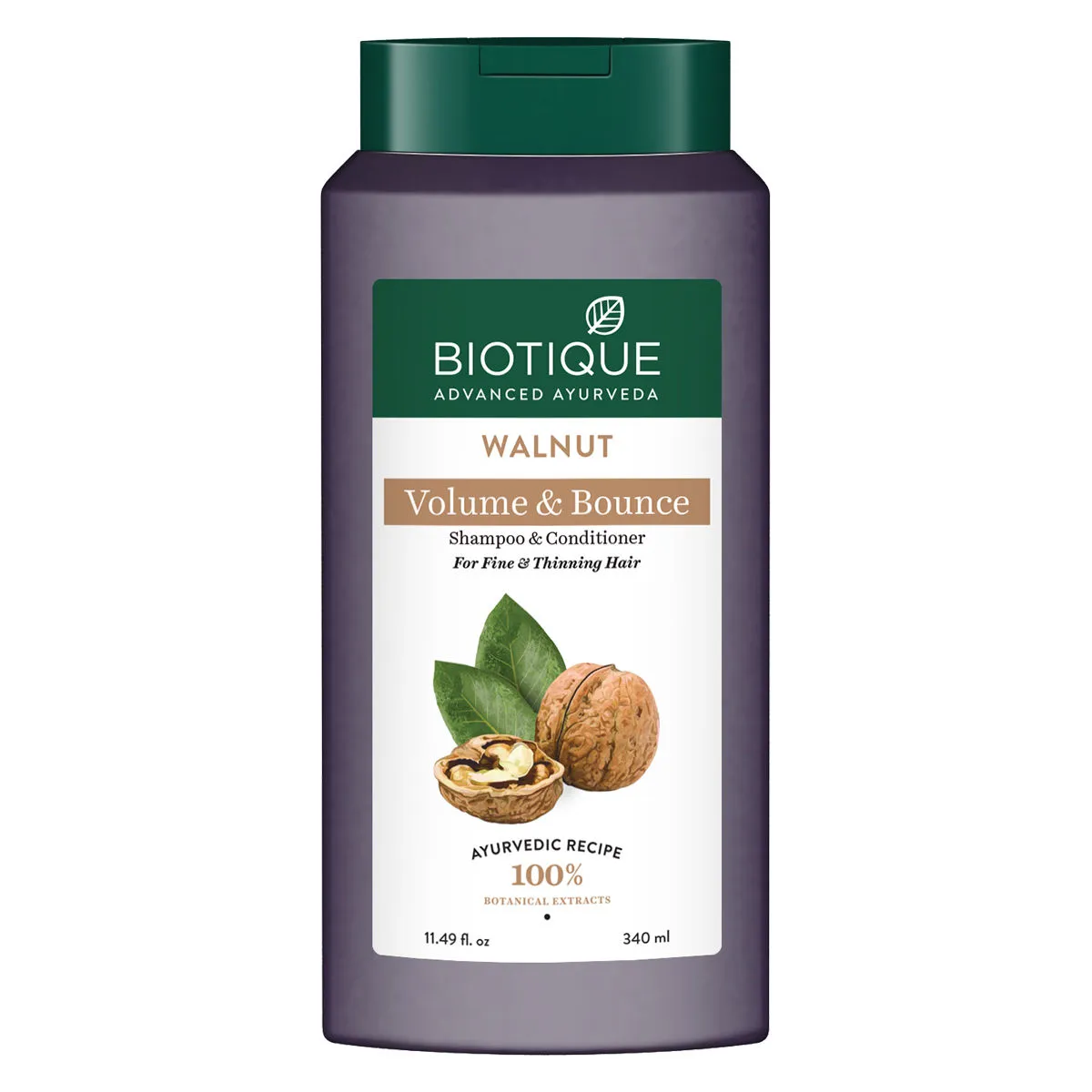 Biotique Bio Walnut Volume & Bounce Shampoo & Conditioner for Fine & Thinning Hair