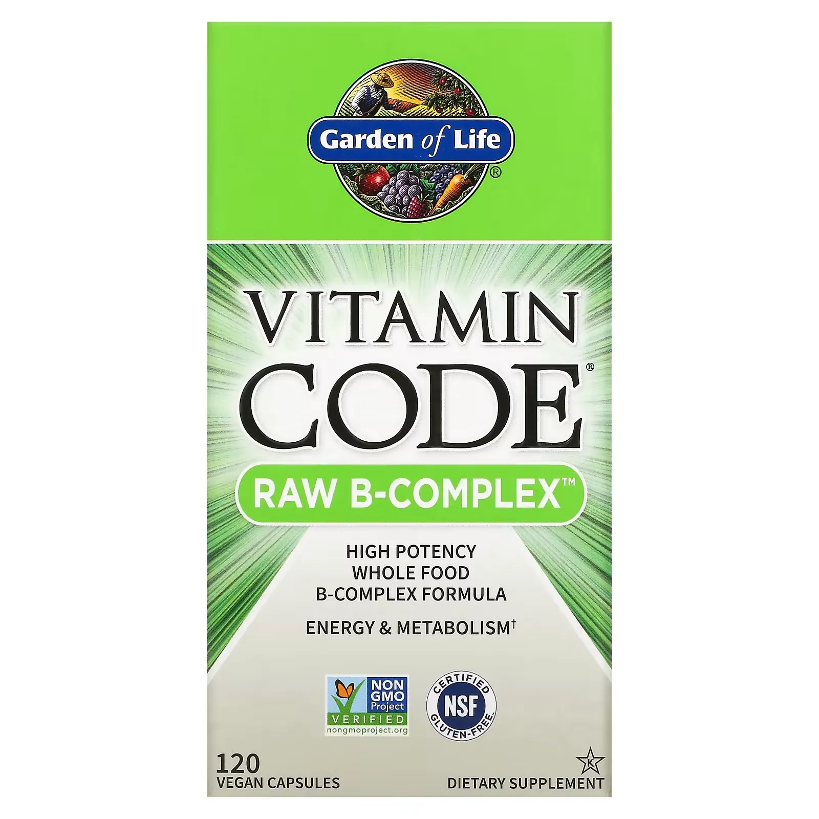 Vitamin Code, RAW B-Complex, 120 Vegan Capsules