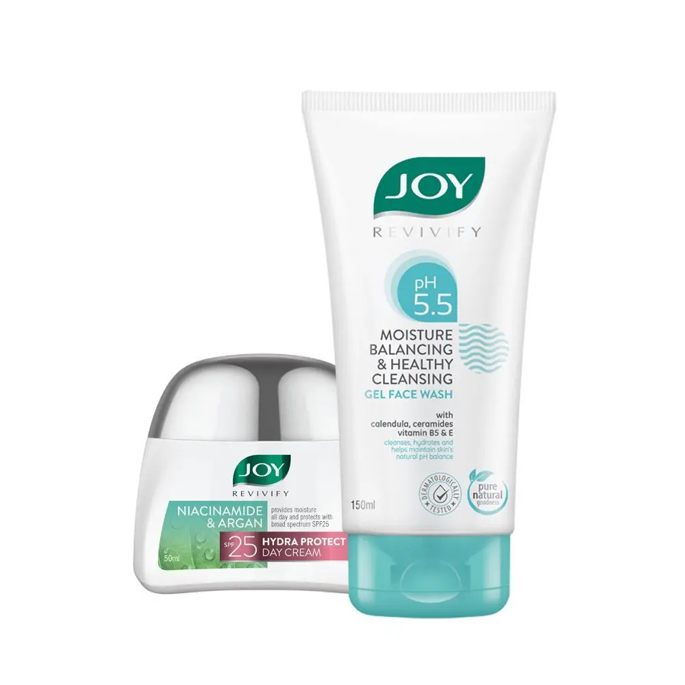 Joy Revivify pH 5.5 Face Wash 150ml| Joy Revivify Day Cream with SPF 25 (50ml) - ( Combo Pack )