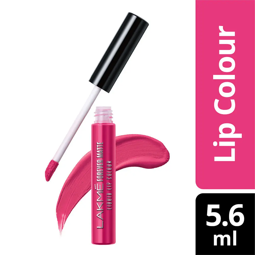 Lakme Forever Matte Liquid Lip Colour, Pink Prom (5.6 ml)