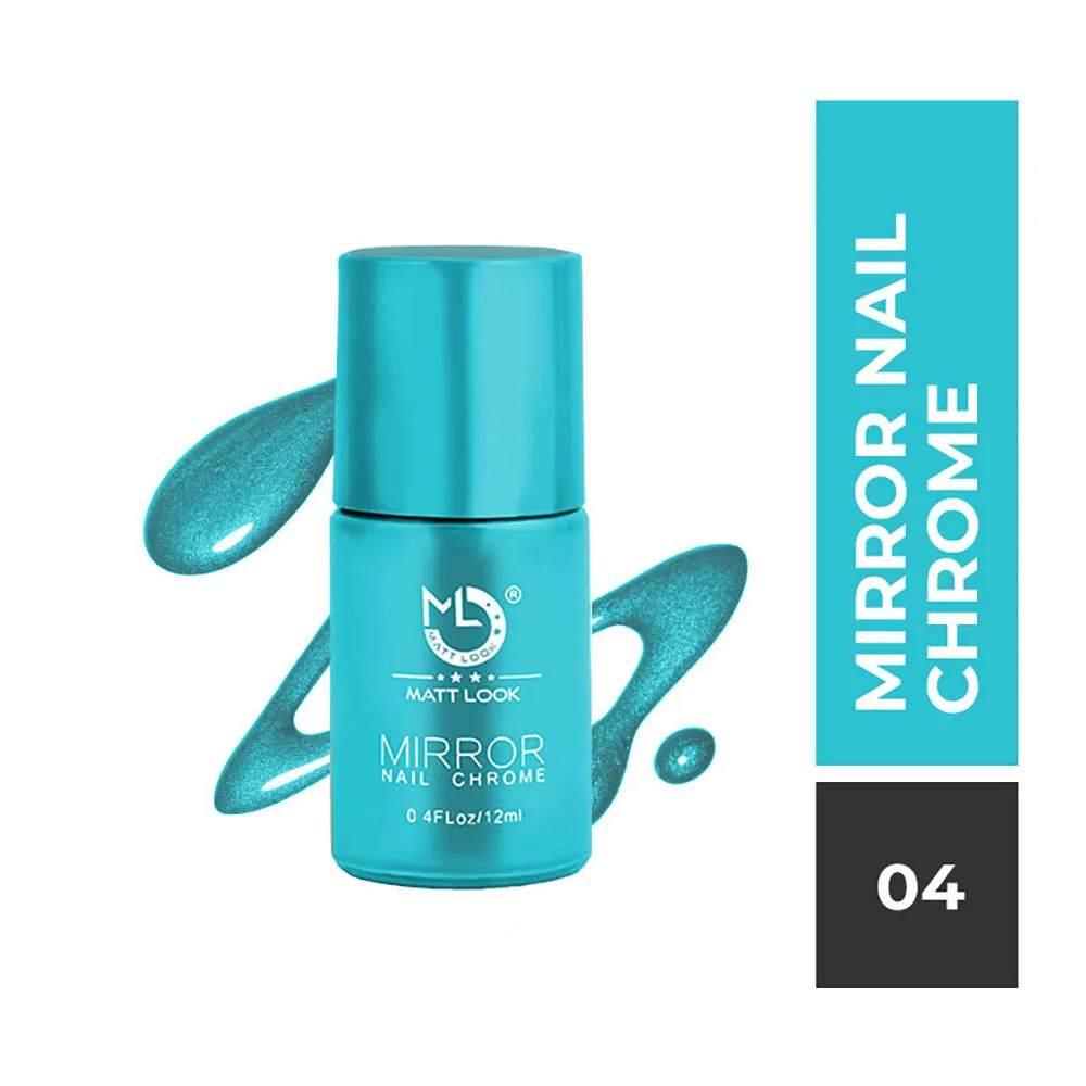 Matt look Shine Like Mirror Nail Chrome - Turquoise