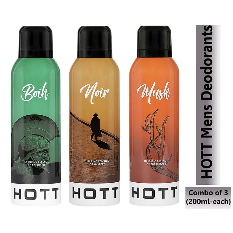 Hott Musk Noir Boih Deodorant For Men - Pack Of 3