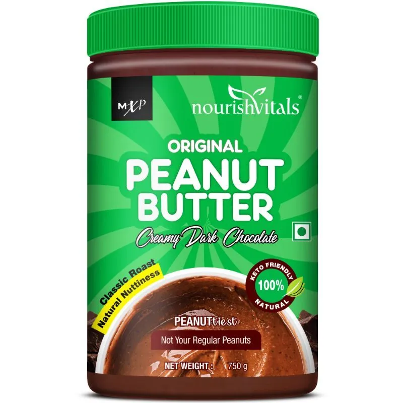 Nourish Vitals Original Peanut Butter (creamy Dark Chocolate), Classic Roast, 100% Natural