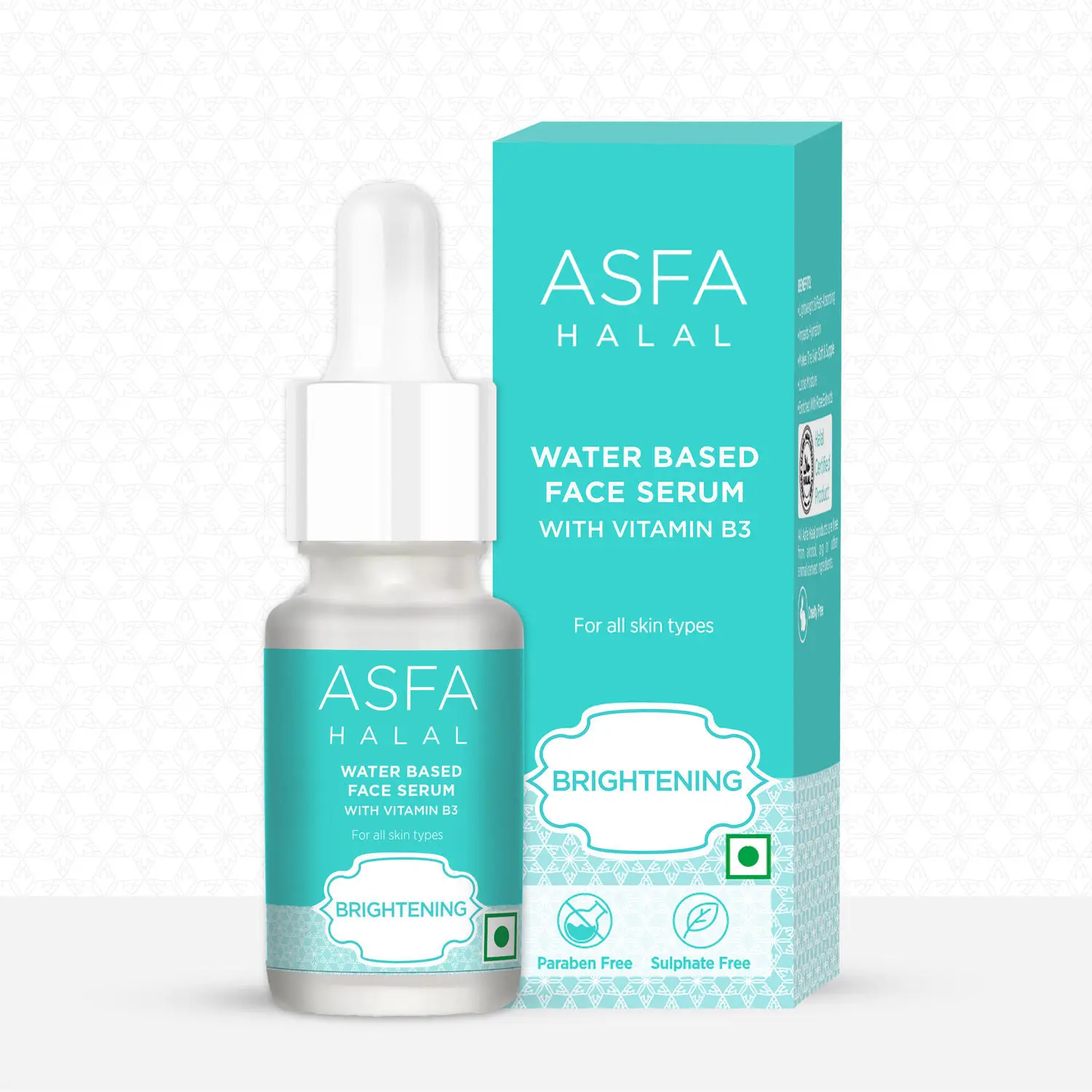 Asfa Halal Water Based Face Serum with Vitamin B3 (10 ml)