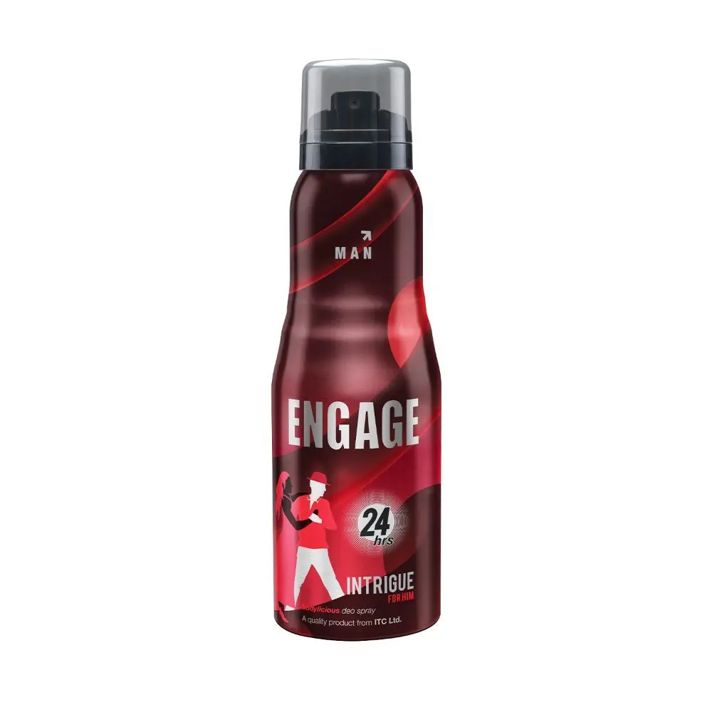 Engage Intrigue for Him Deodorant for Men, Spicy & Woody, Skin Friendly, 165ml