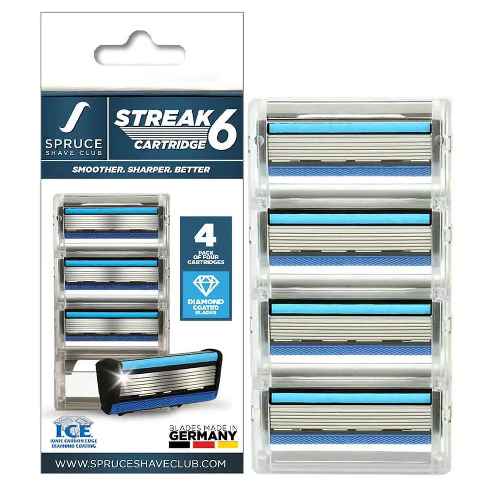 Spruce Shave Club Streak6 Cartridges (Pack of 4)