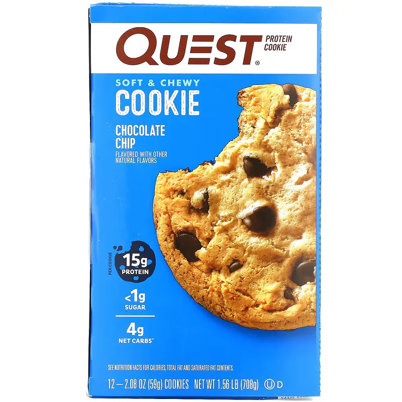 Protein Cookie, Chocolate Chip, 12 Pack, 2.08 oz (59 g) Each