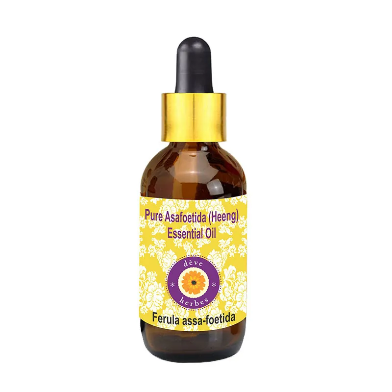 Deve Herbes Pure Asafoetida Heeng Essential Oil Ferula Assa-Foetida 100% Therapeutic Steam