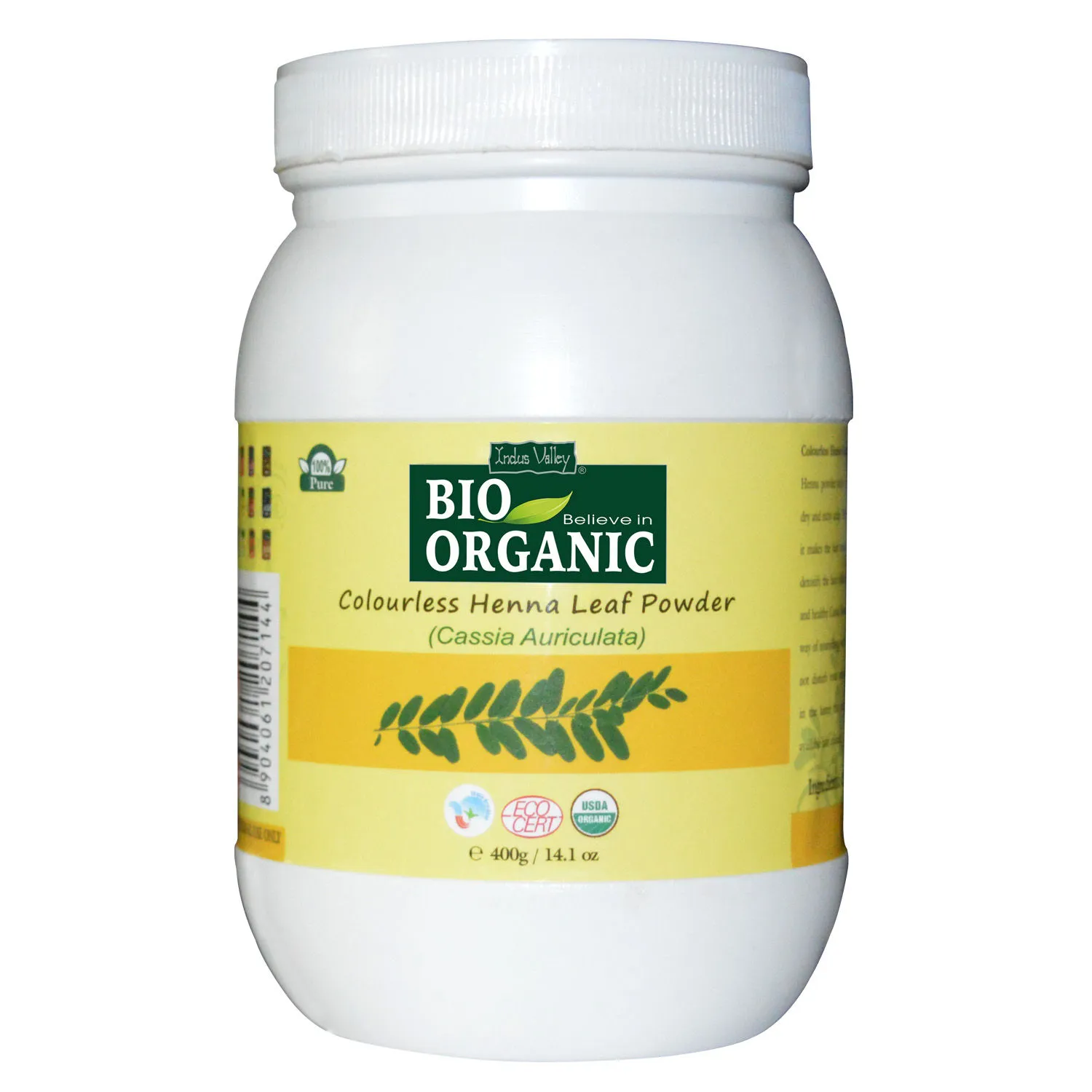 Indus Valley Bio Organic Colourless Henna Leaf Powder