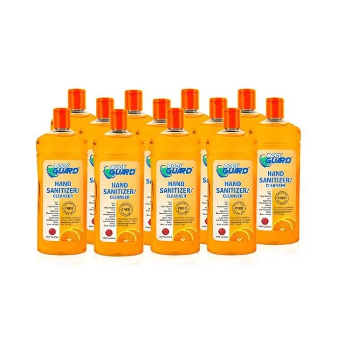 Aryanveda Bodyguard Hand Sanitizer Orange Fragrance (50 ml) Per Bottle (Pack of 12)