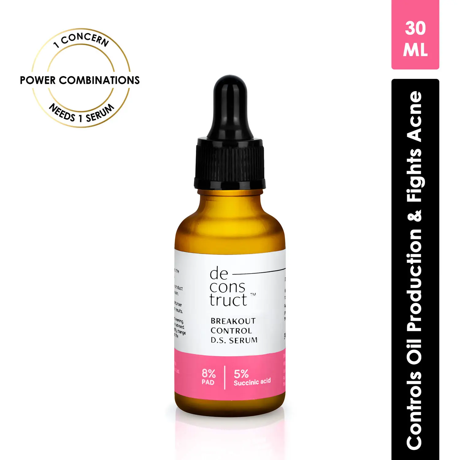 Deconstruct Breakout Control D.S. Serum- 8% PAD + 5% Succinic Acid (30 ml)