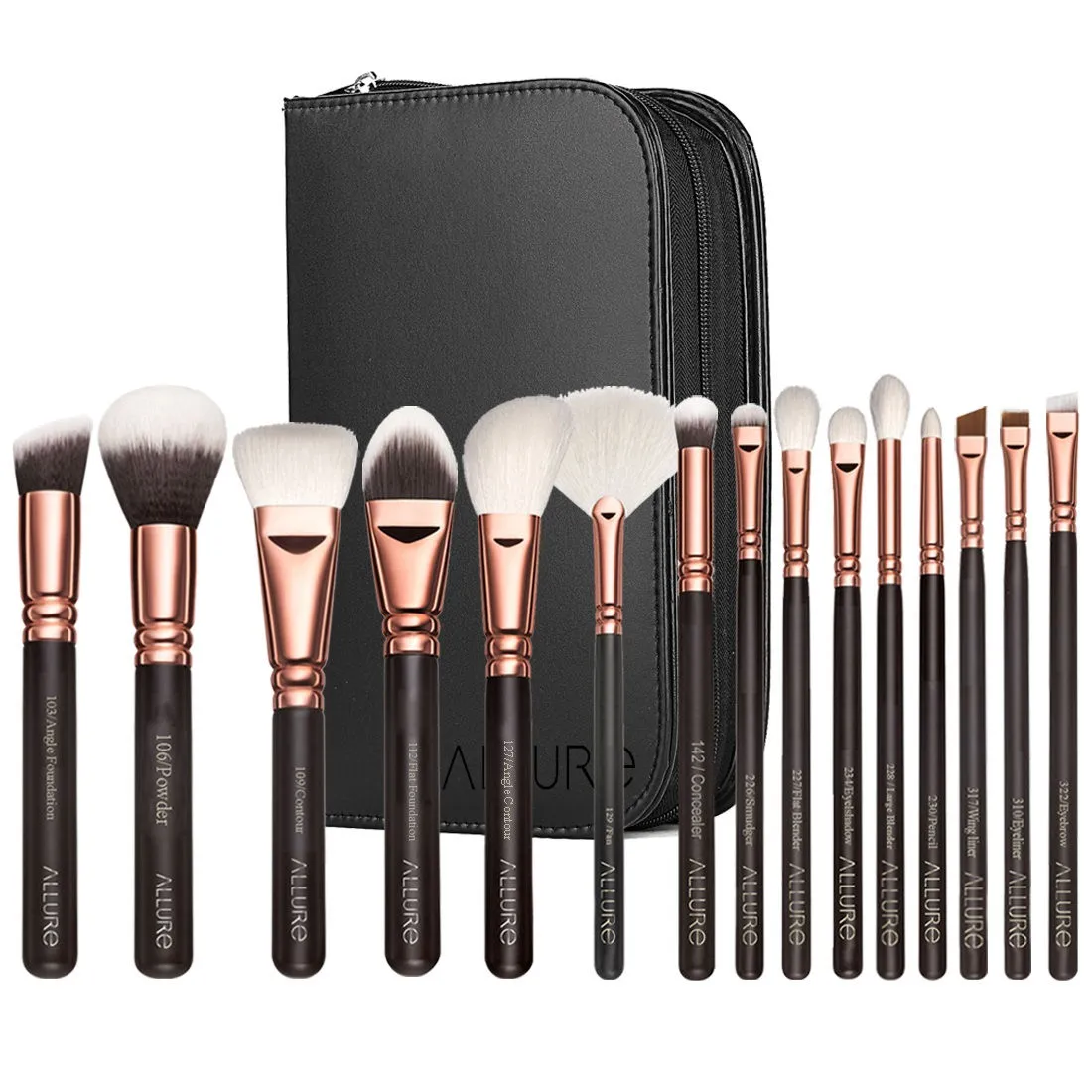 Allure Set of 15 Rose Gold Brushes -RGK 15