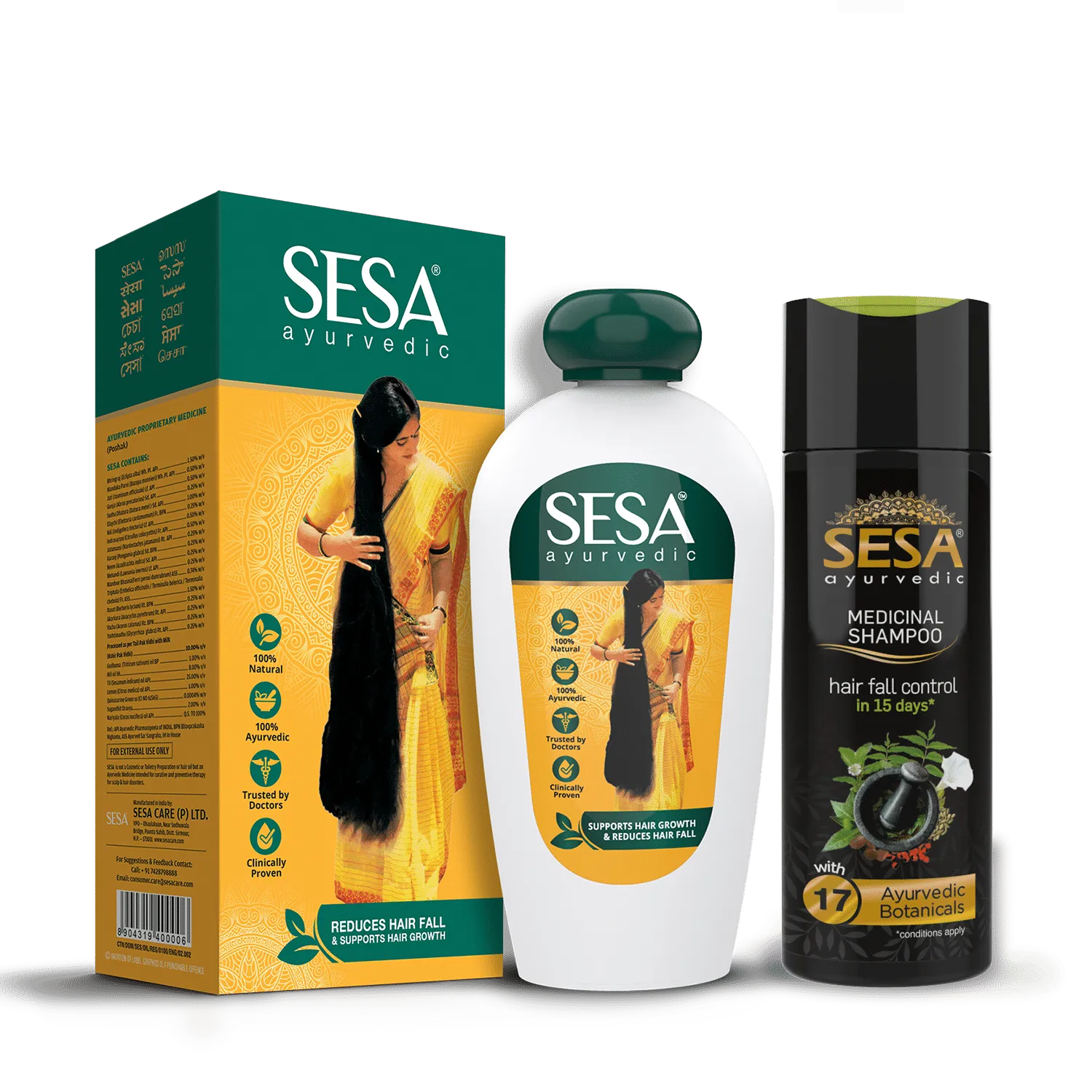 SESA Oil + SESA Ayruvedic Shampoo - Combo Pack