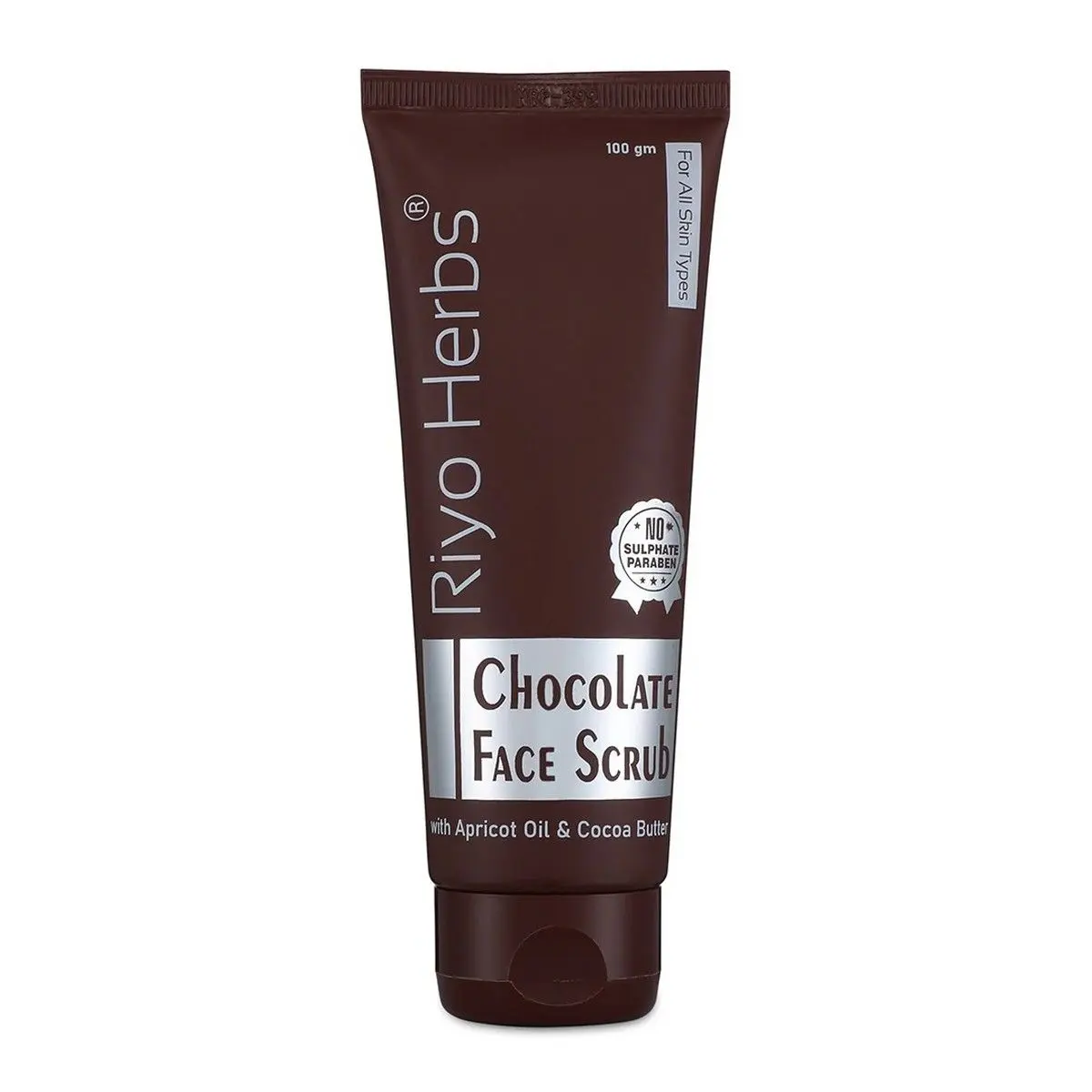 Riyo Herbs Chocolate Face Scrub with Goodness of Cocoa Butter, gently exfoliates & make skin look radiant 100 gm