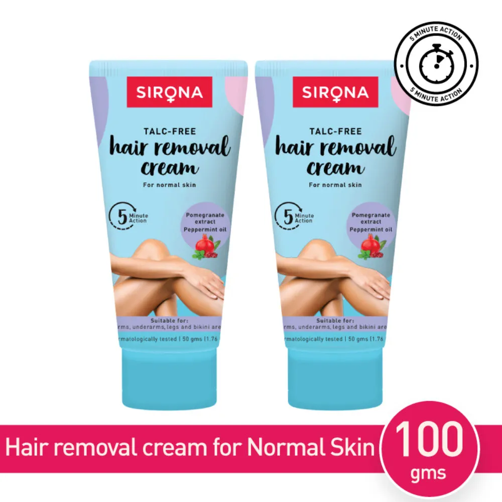 Sirona Talc Free Hair Removal Cream for Normal Skin for Men and Women