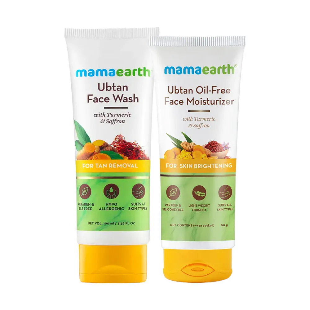 Mamaearth Ubtan Face Wash + Oil Free Moisturizer