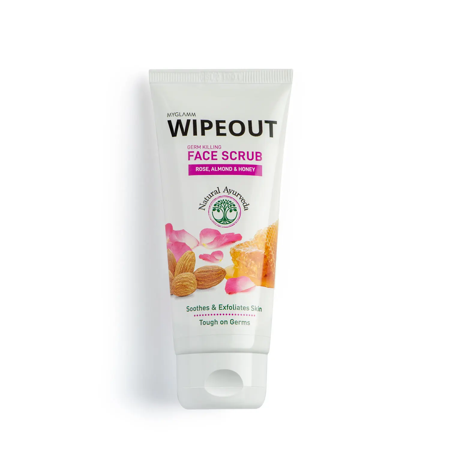 MyGlamm Wipeout Germ Killing Face Scrub-Rose, Almond & Honey-60gm