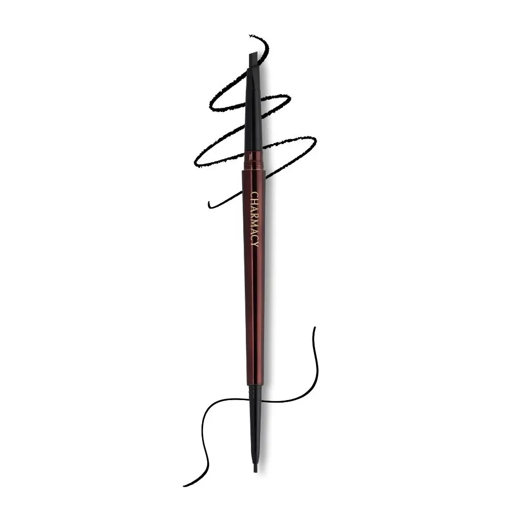 Charmacy Milano Duo Eyebrow Filler & Ultra Definer (Dark Brunette 03) 0.30 G + 0.1 G, Easy to Use, Natural Brows, 2 In1, Matte Finish, Smudge Proof, Water/Sweat Resistant, Cruelty Free, Vegan, Non Toxin