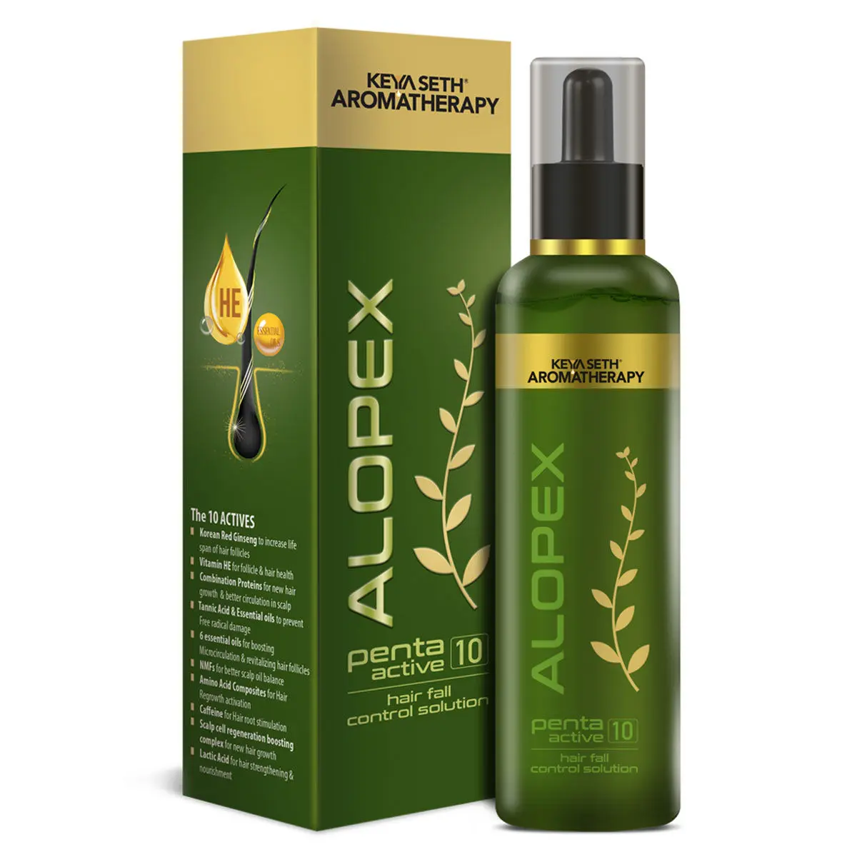 Keya Seth Aromatherapy, Alopex Penta Active 10 for Hairfall Control Solution