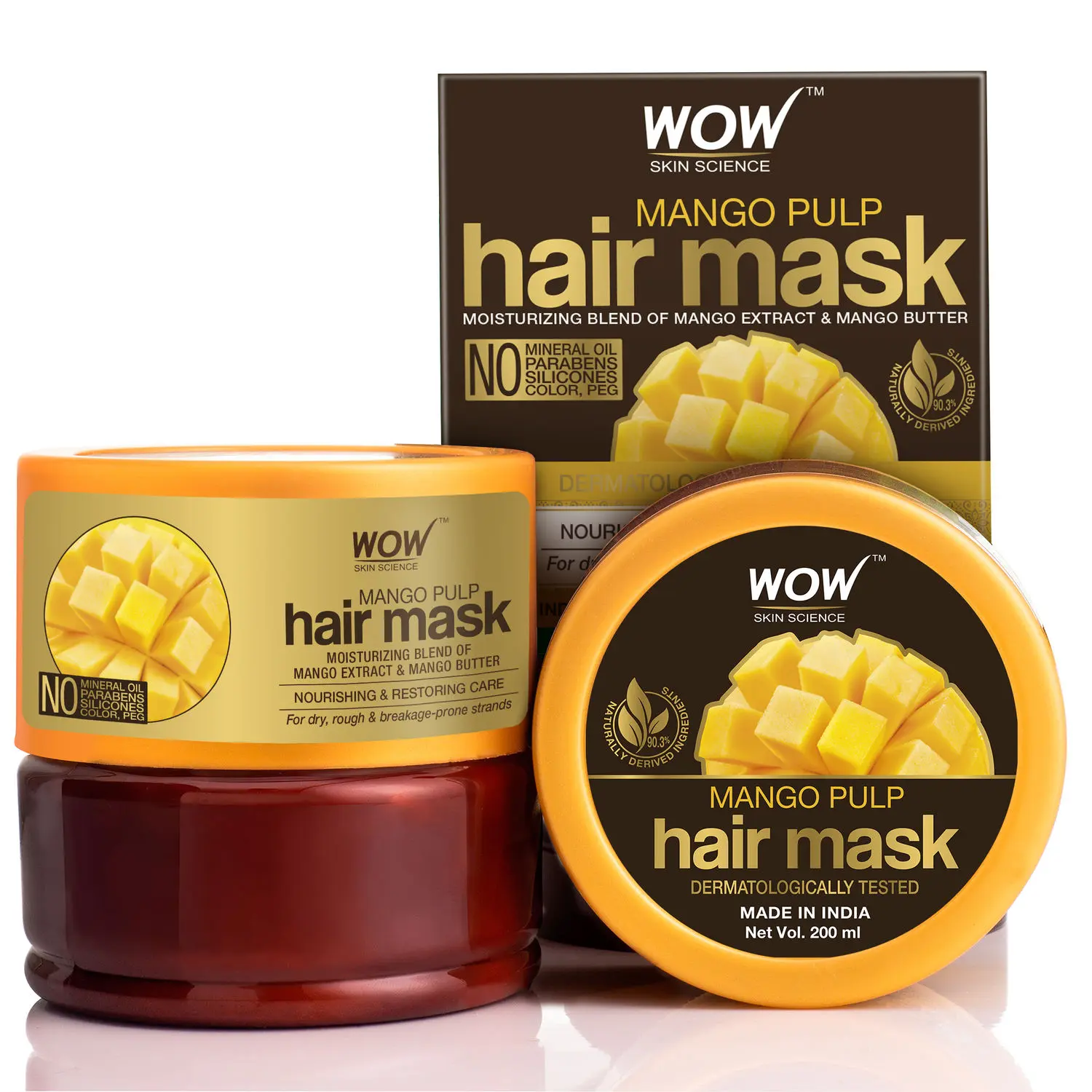 WOW Skin Science Mango Hair Mask - No Mineral Oil, Parabens, Silicones(200 ml)