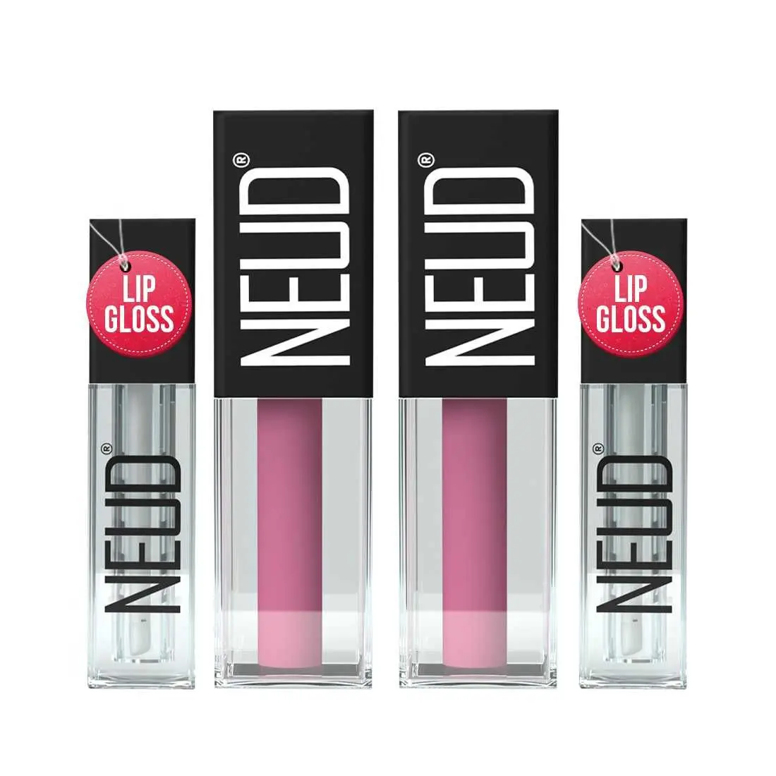 NEUD Matte Liquid Lipstick Supple Candy with Jojoba Oil, Vitamin E and Almond Oil - Smudge Proof 12-hour Stay Formula with Free Lip Gloss - 2 Packs