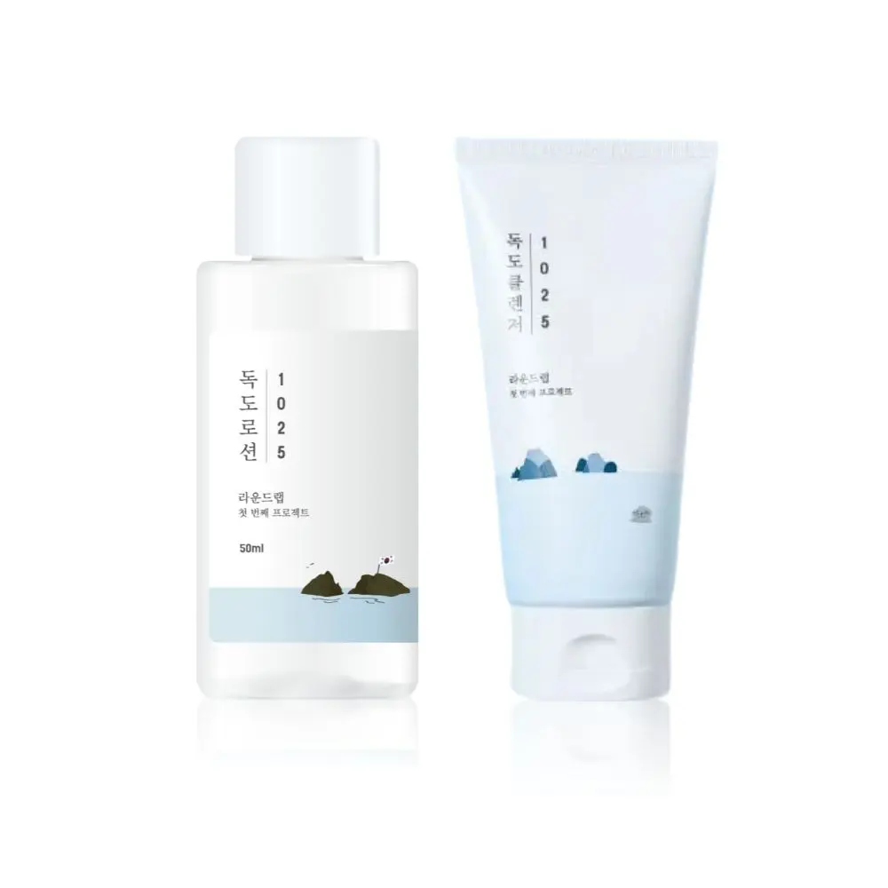 Round Lab - Mini Cleanser & Lotion Combo | Dokdo Cleanser (40ml) and Dokdo Lotion (50ml)