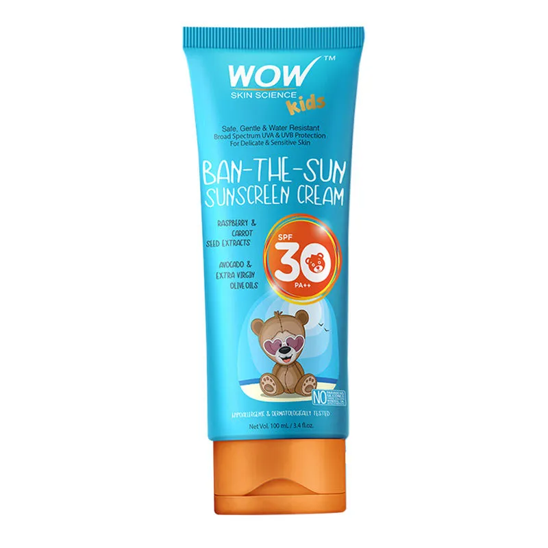 WOW Skin Science Kids Ban-the-Sun Sunscreen Cream - SPF 30+ PA+++