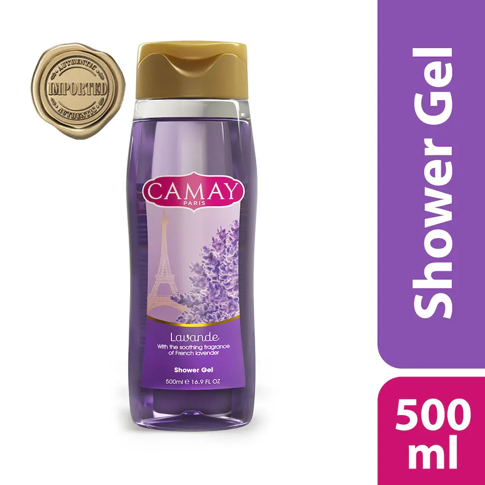 Camay Paris Lavande Shower Gel, Soft & fragrant skin,Imported,500ml