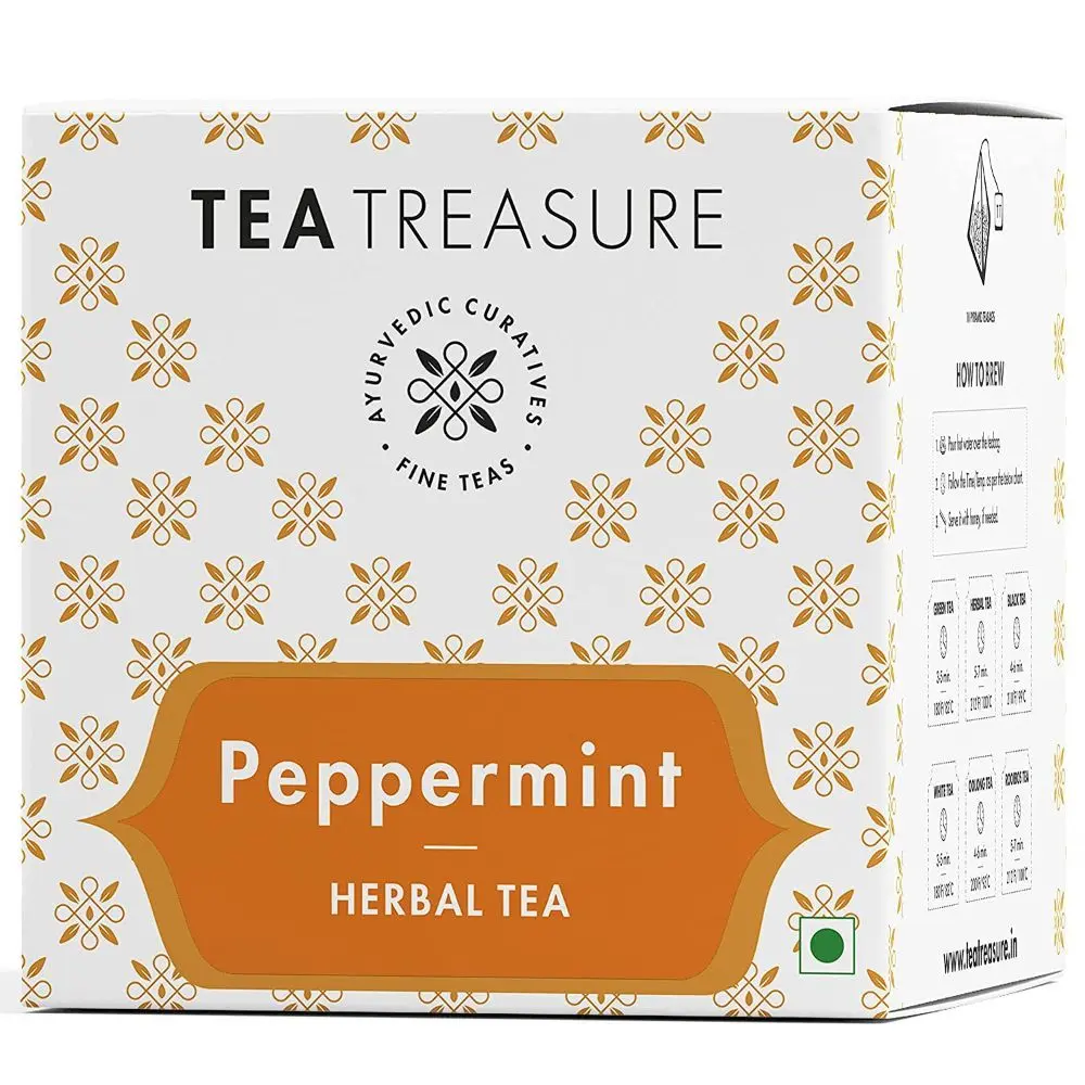 Tea Treasure Peppermint Tea - 10 Pyramid Tea Bags