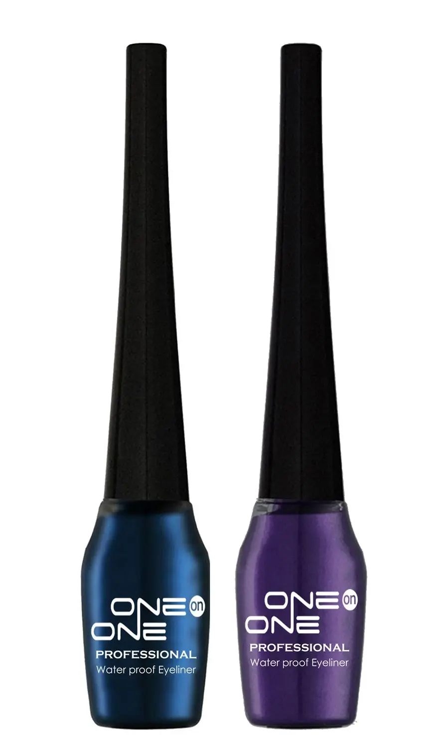 ONE on ONE Waterproof Eyeliner, Set of 2 (Purple and Blue)