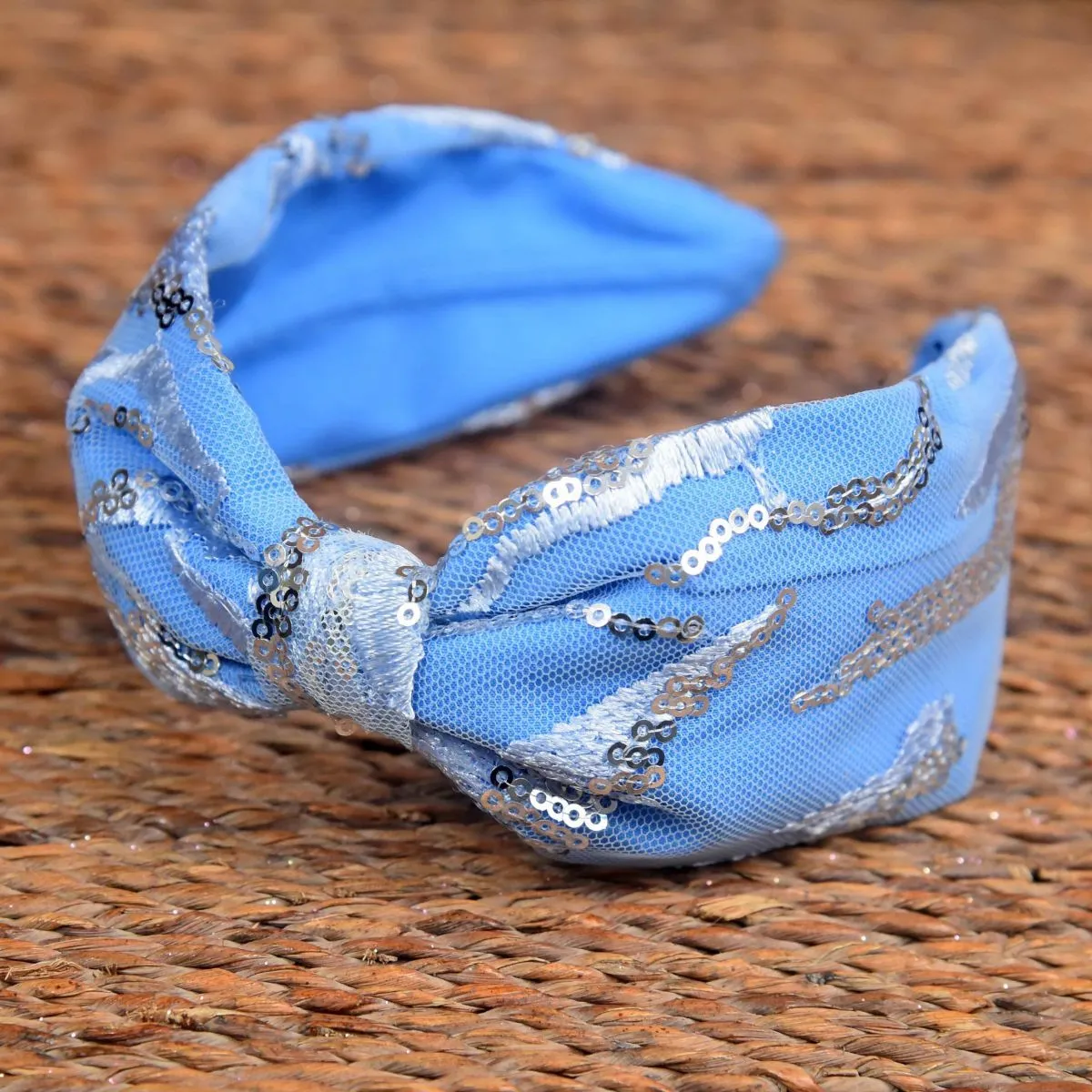 YoungWildFree "Blue"Tiful Hair Bands Premium Turban Hairbands For Women (Blue)(Free Size)