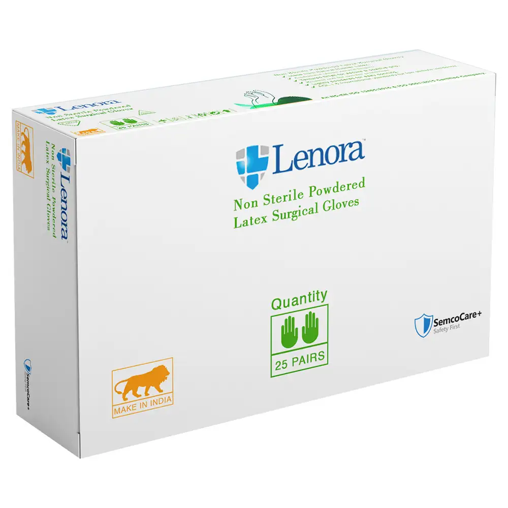 SemcoCare+ Lenora Surgical Gloves,  White