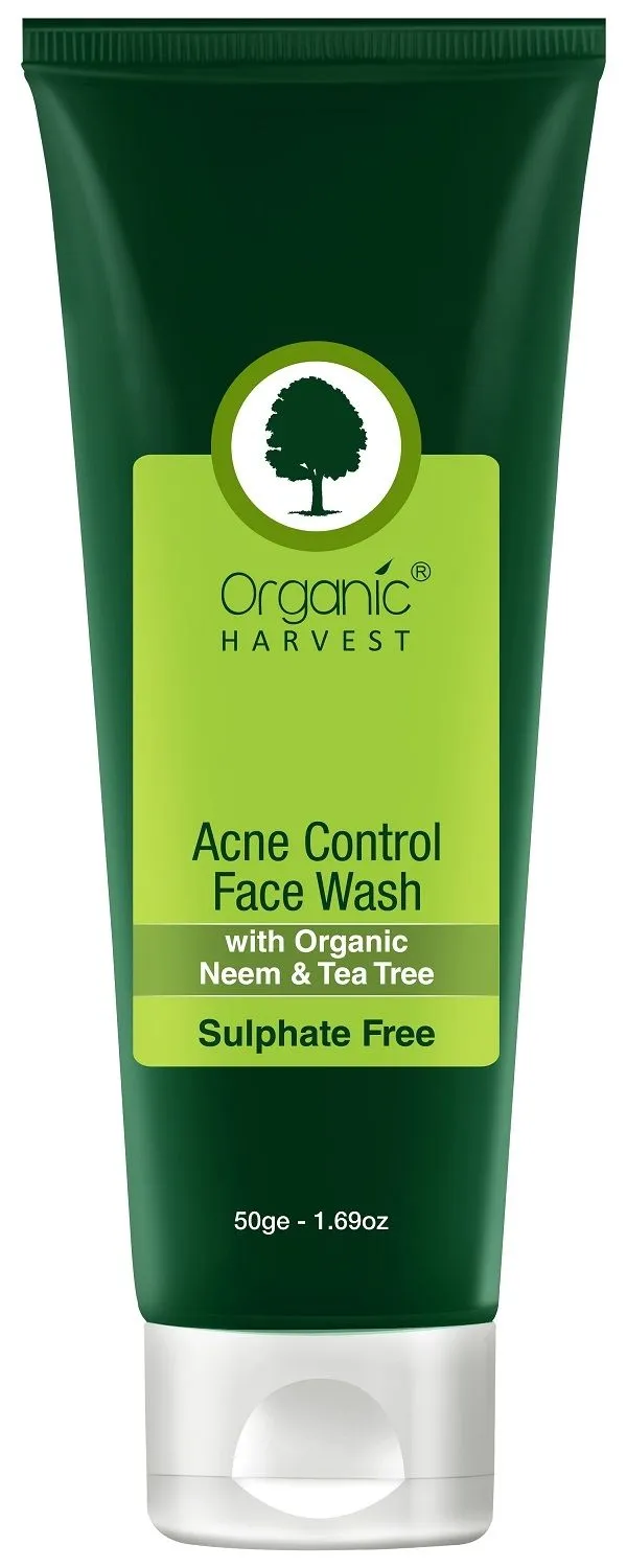 Organic Harvest Sulphate Free Acne Control Face Wash With Organic Neem & Tea Tree