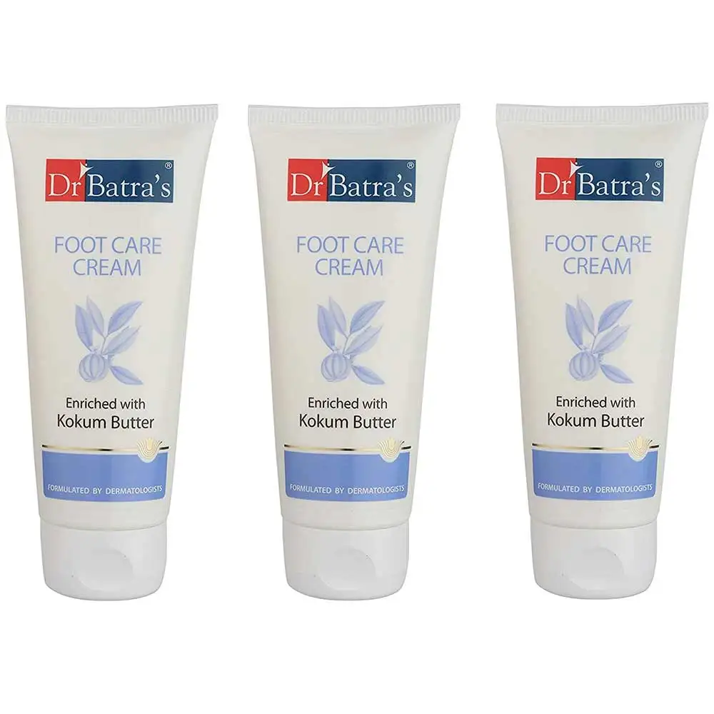 Dr Batra's Foot Care Cream,  100 g  Enriched with Kokum Butter (Pack of 3)