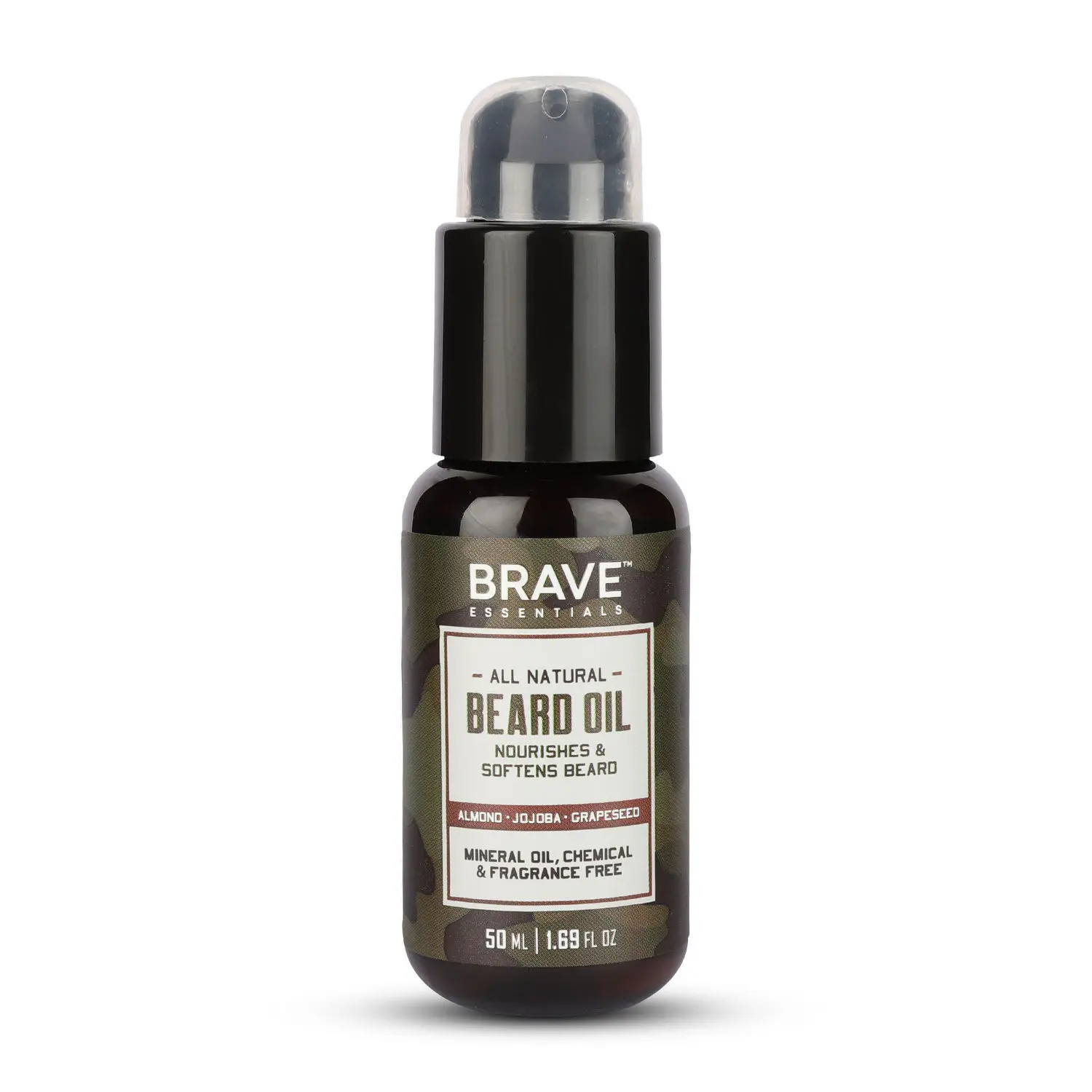 Brave Essentials All Natural Beard Oil | 50 ml | Nourishes and Stimulates Growth