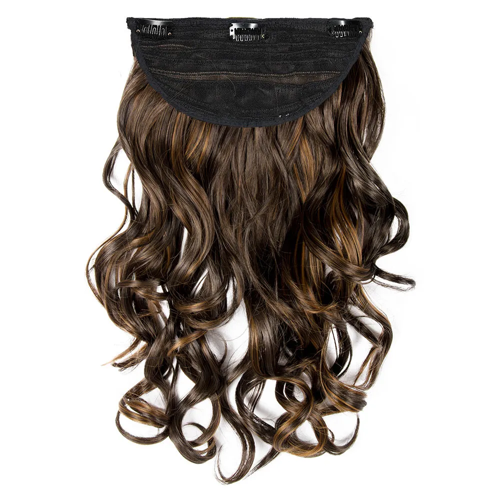 Streak Street Clip-in 18'' Soft Curls Mix-brown Hair Extensions