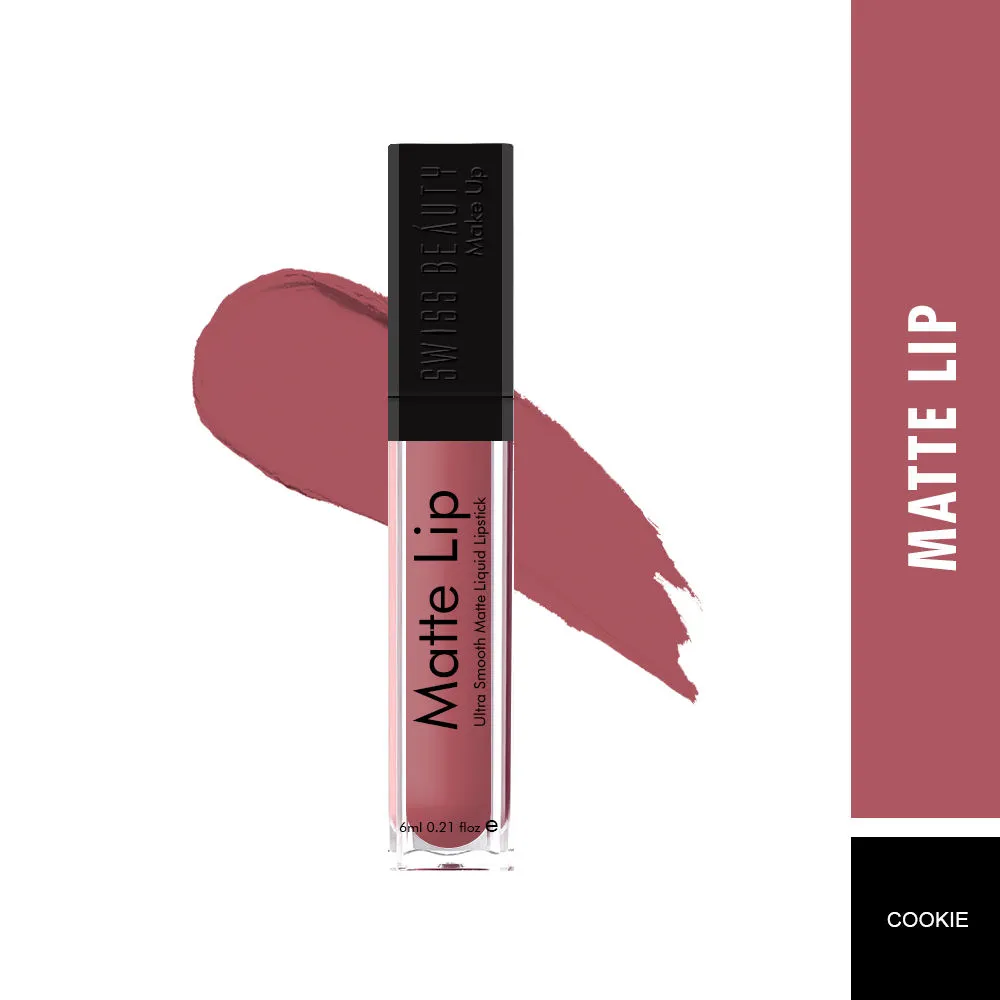 Swiss Beauty Matte Lip Ultra Smooth Matte Liquid Lipstick - Cookie