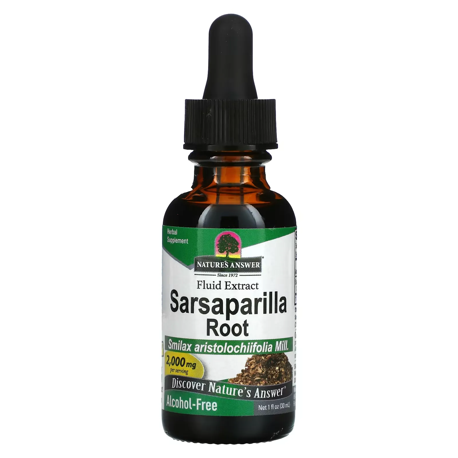 Sarsaparilla Root, Fluid Extract, Alcohol Free, 2,000 mg, 1 fl oz (30 ml)