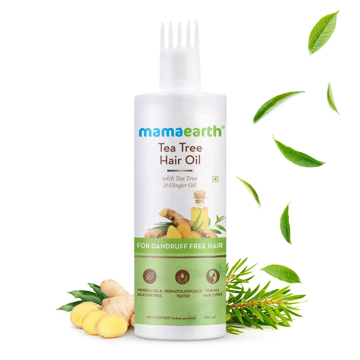 Mamaearth Tea Tree Hair Oil With Tea Tree Oil & Ginger For Dandruff-free Hair