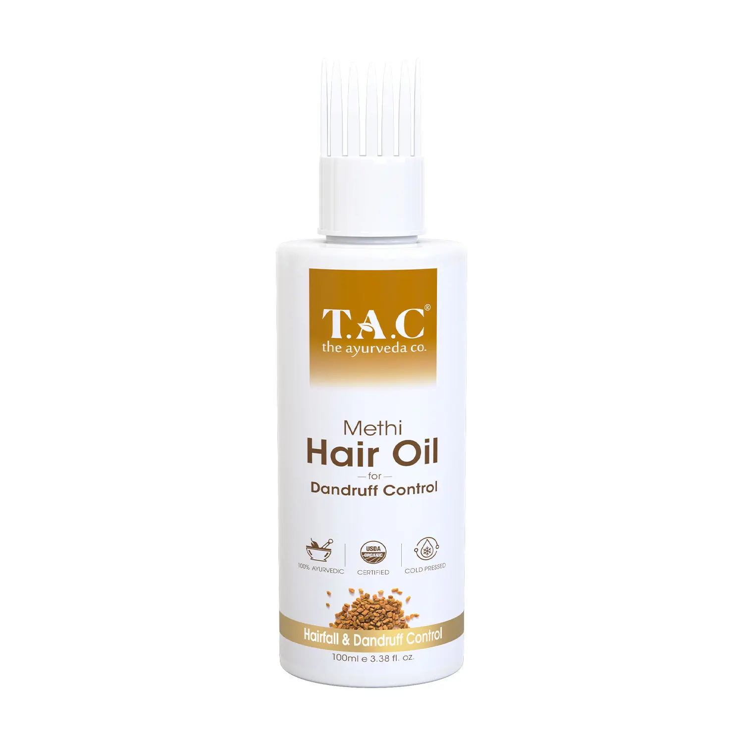 TAC - The Ayurveda Co. Methi Hair Oil with Amla For Hairfall and Dandruff Control, 100ml